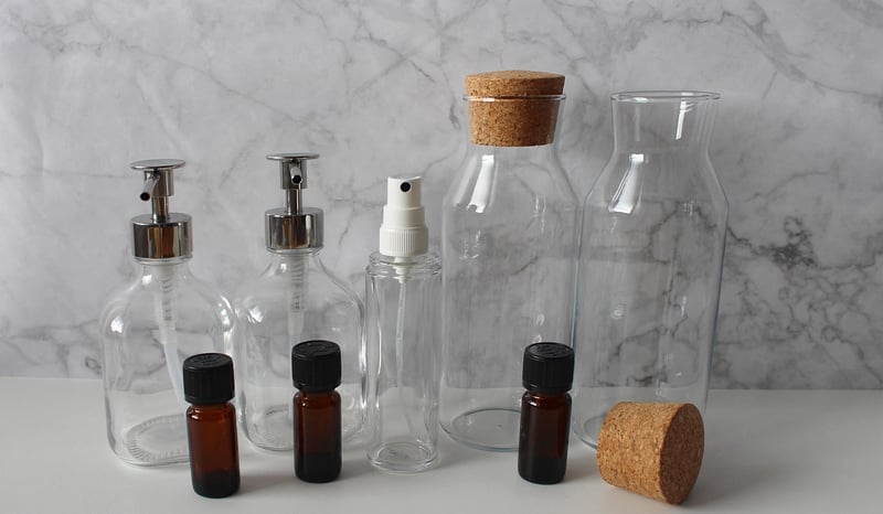 upcycled glass bottle soap dispenser